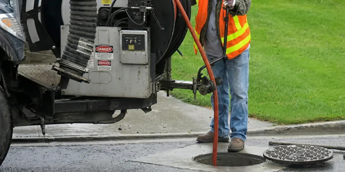 sewage clean up professionals using industrial equipment to remove contaminated wastewater in Austin, TX